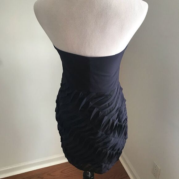 Aqua Strapless Cocktail Dress Navy Blue Sz M - Picture 3 of 7